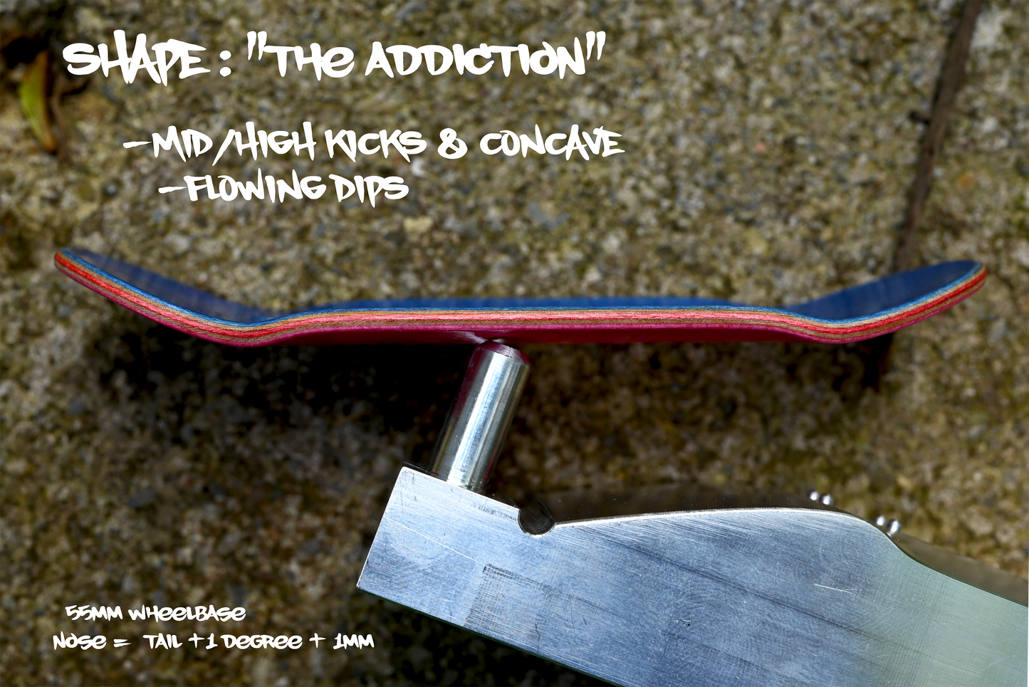 "INVASION" WOODEN FINGERBOARD DECK