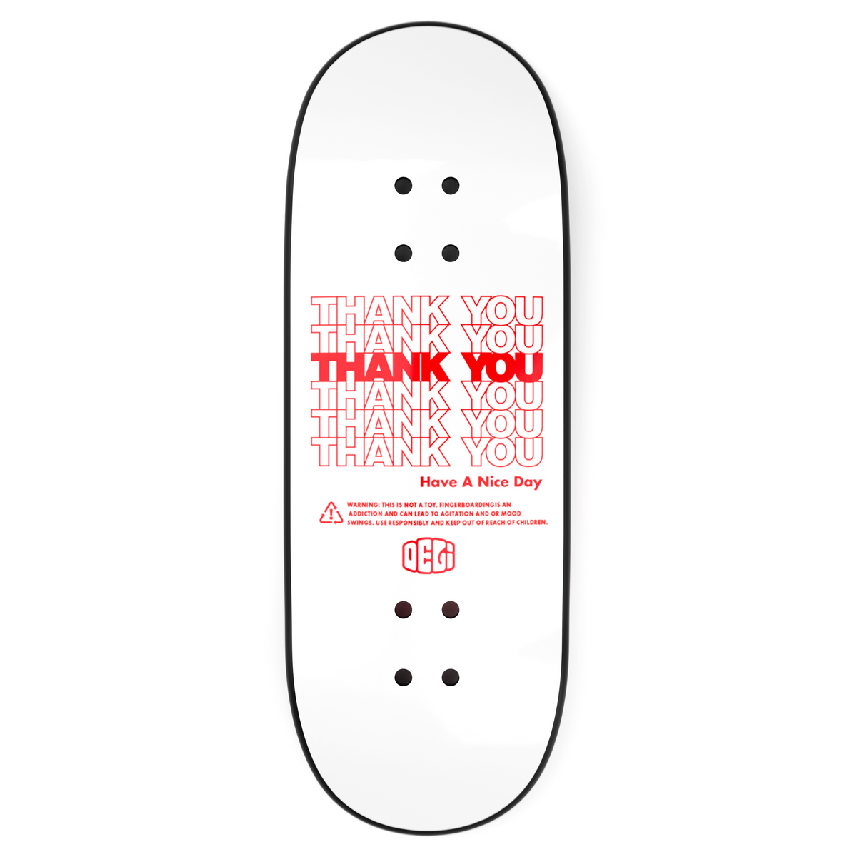 Deli Decks "THANK YOU" POLY FINGERBOARD DECK